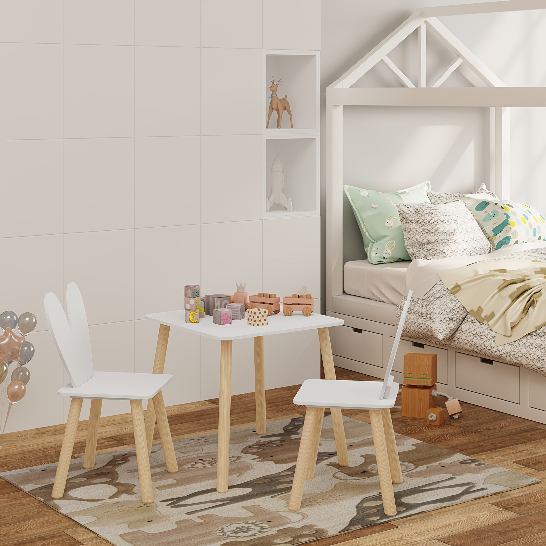 Schreibtisch, Weiß für Arbeitszimmer – Detailansicht 5