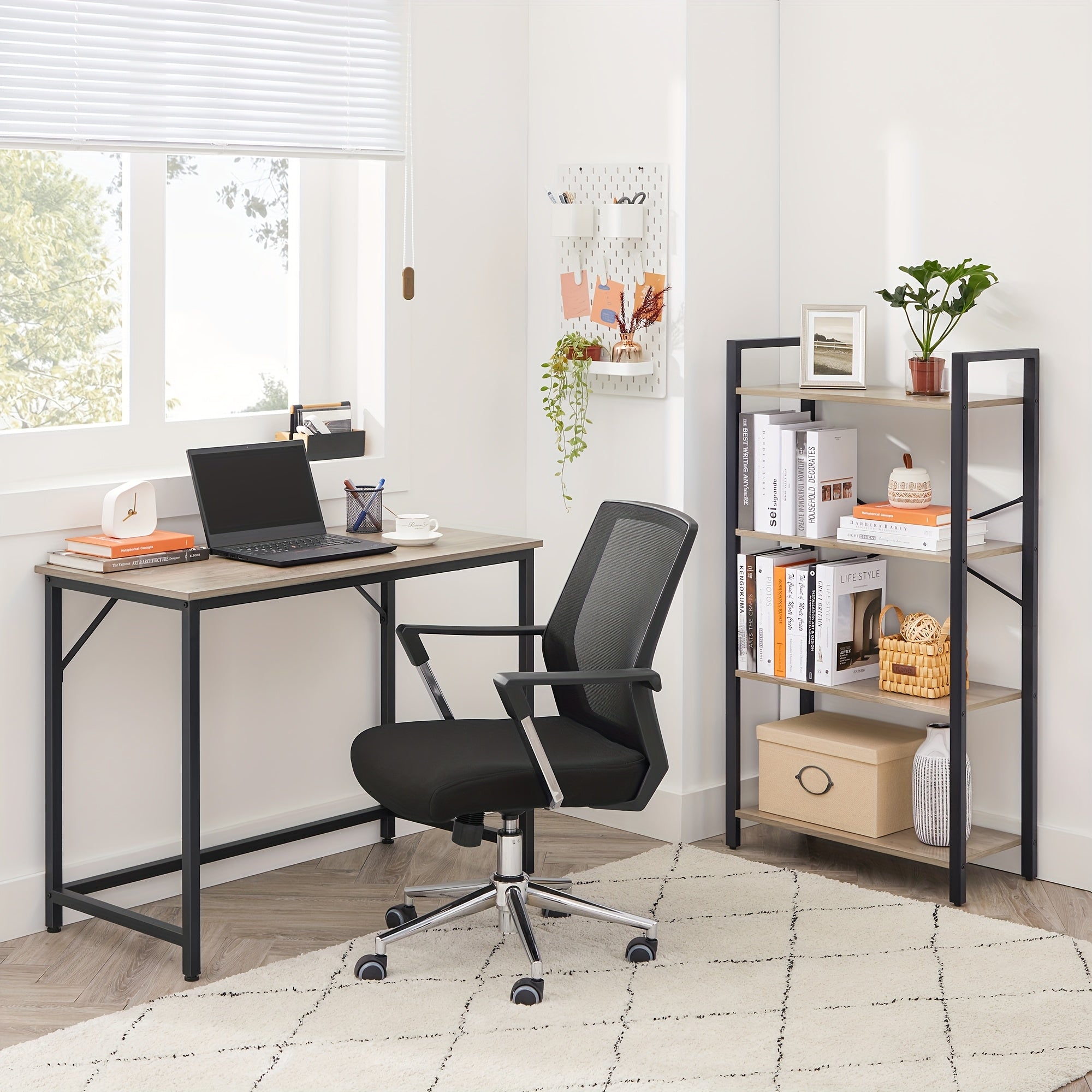 Schreibtische, Heidegrau für Schlafzimmer und Bett – Detailansicht 2