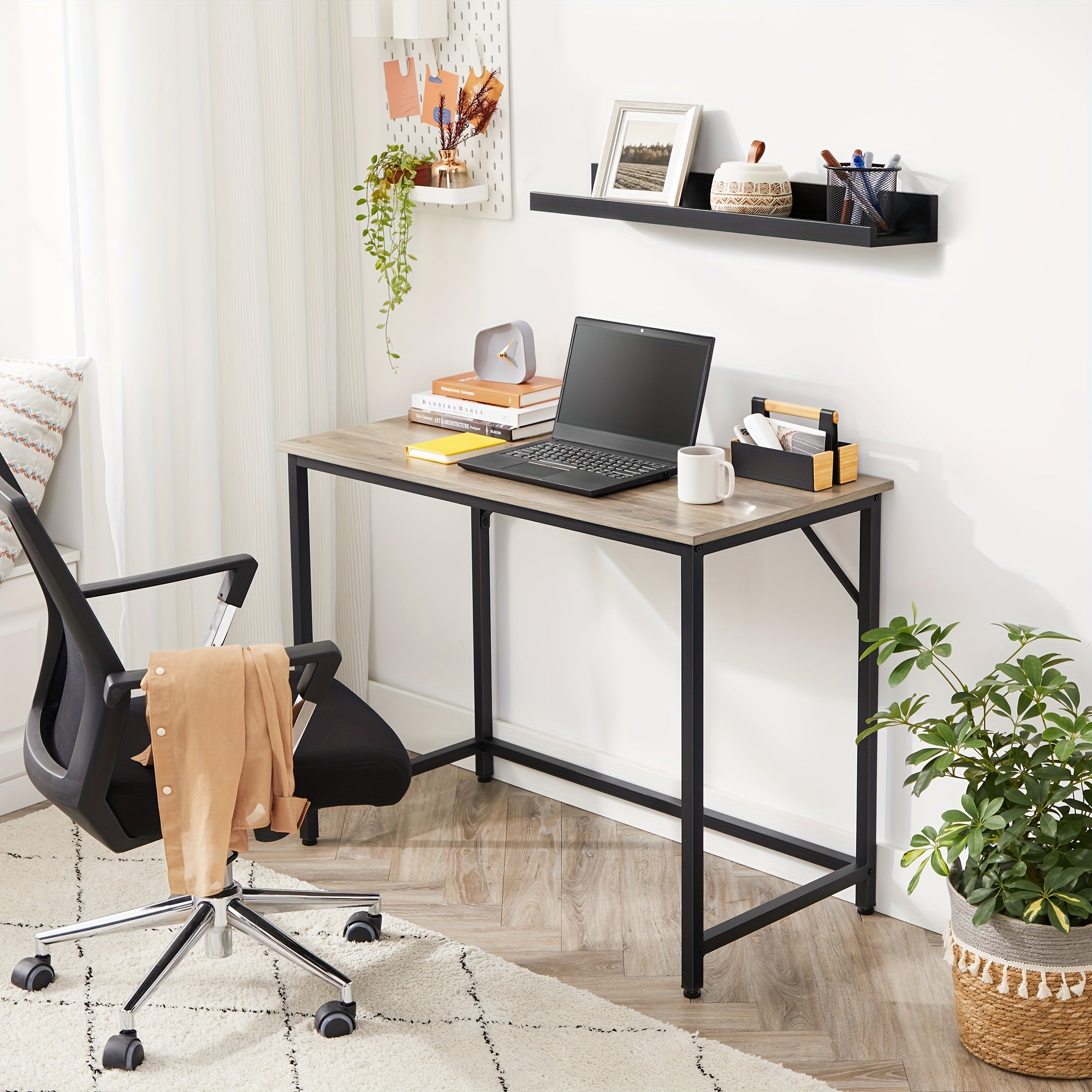 Schreibtische, Heidegrau für Schlafzimmer und Bett – Detailansicht 3
