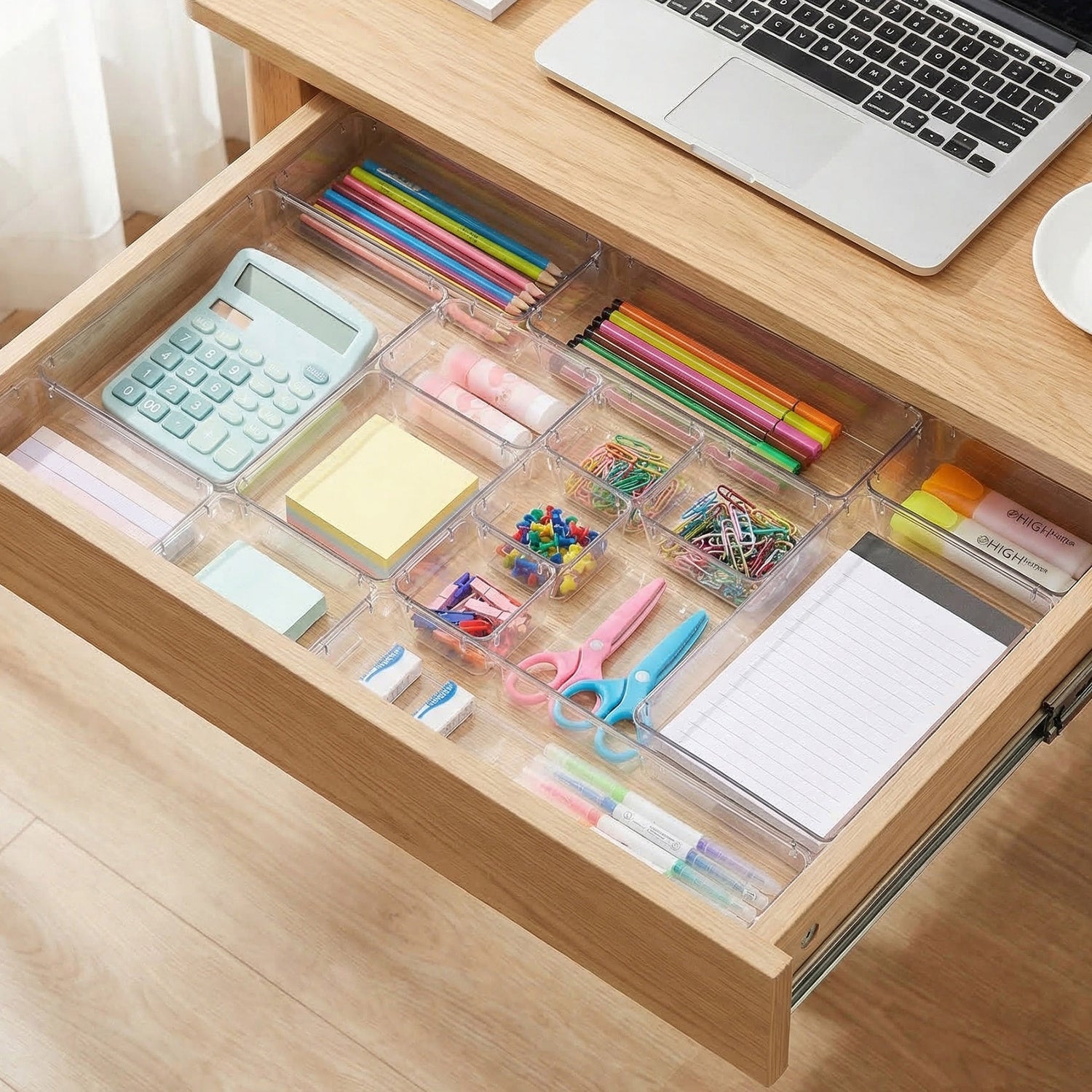 Schubladen-Organizer, Kunststoff für Arbeitszimmer und Homeoffice – Detailansicht 2