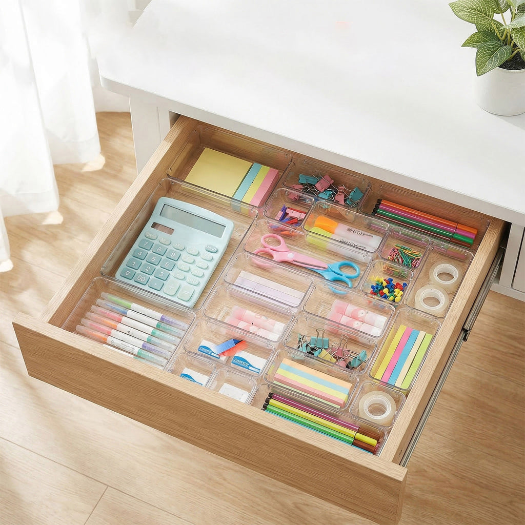 Schubladen-Organizer, Kunststoff für Arbeitszimmer und Homeoffice – Detailansicht 4