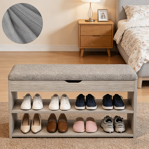 Schuhbank mit Stauraum, 44cm für Eingangsbereich und Zuhause – Hauptansicht
