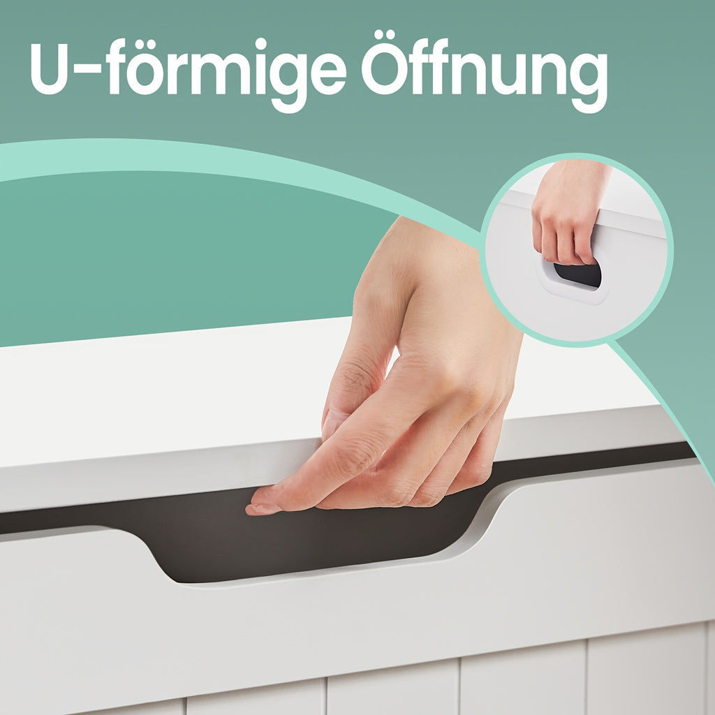 Schuhbank mit Stauraum, Braun für Eingangsbereich und Zuhause – Detailansicht 4