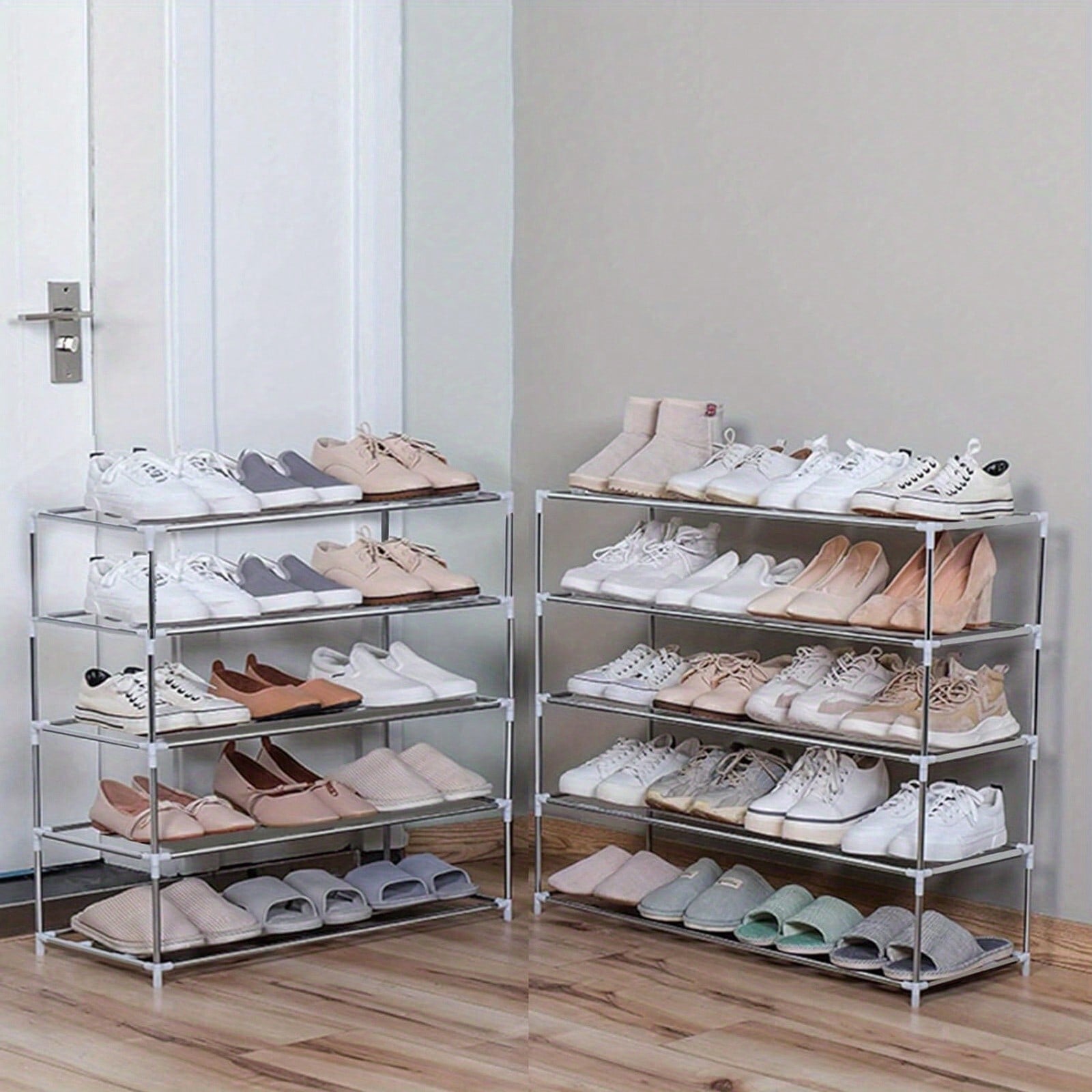 Schuhregal, Grau für Schlafzimmer und Bett – Detailansicht 3