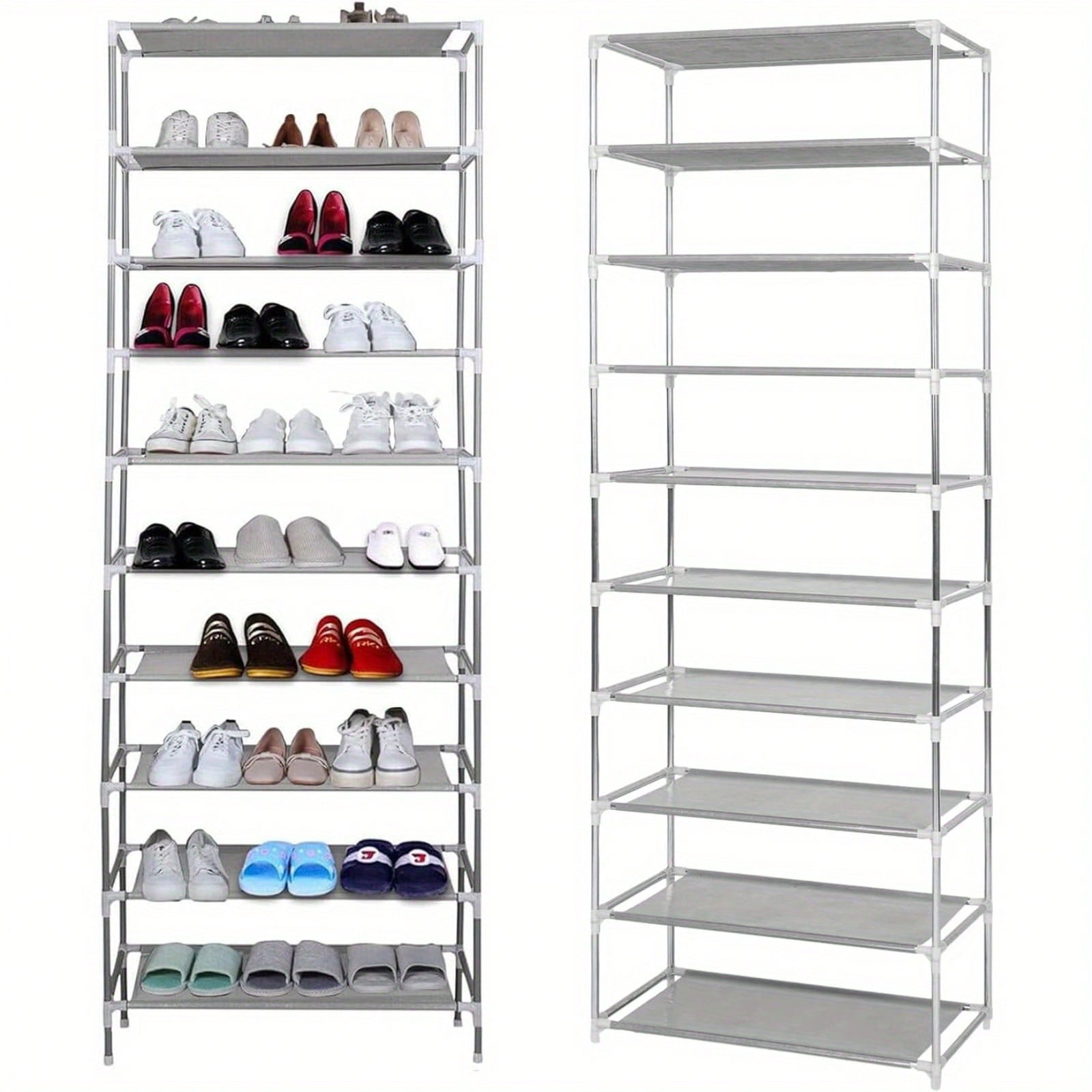 Schuhregal, Grau für Schlafzimmer und Bett – Detailansicht 4