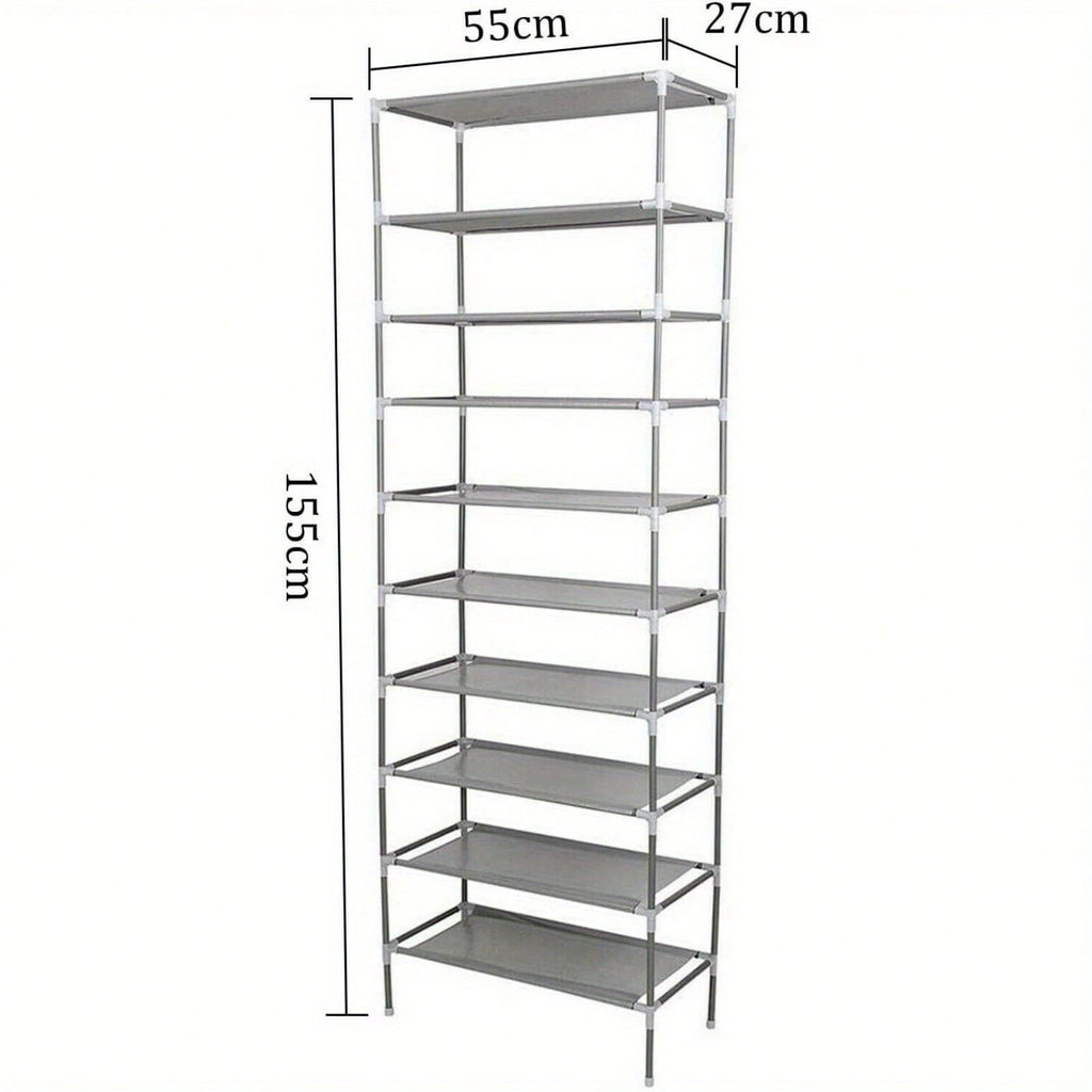Schuhregal, Grau für Schlafzimmer und Bett – Detailansicht 5