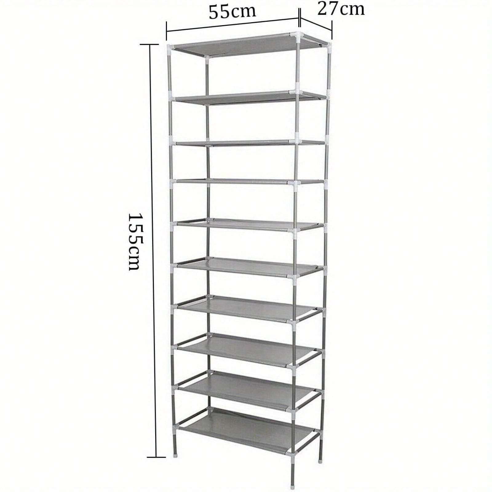 Schuhregal, Grau für Schlafzimmer und Bett – Detailansicht 5