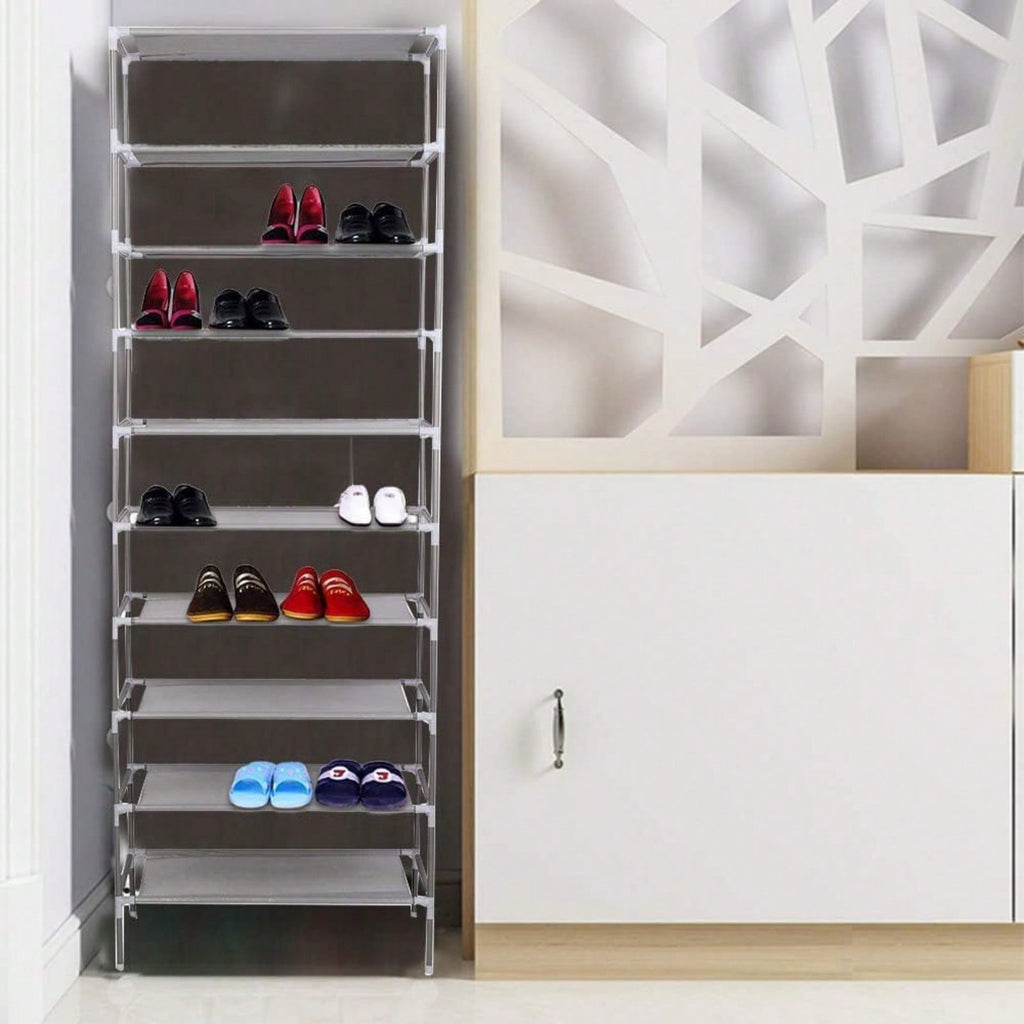 Schuhregal, Grau für Schlafzimmer und Bett – Detailansicht 6
