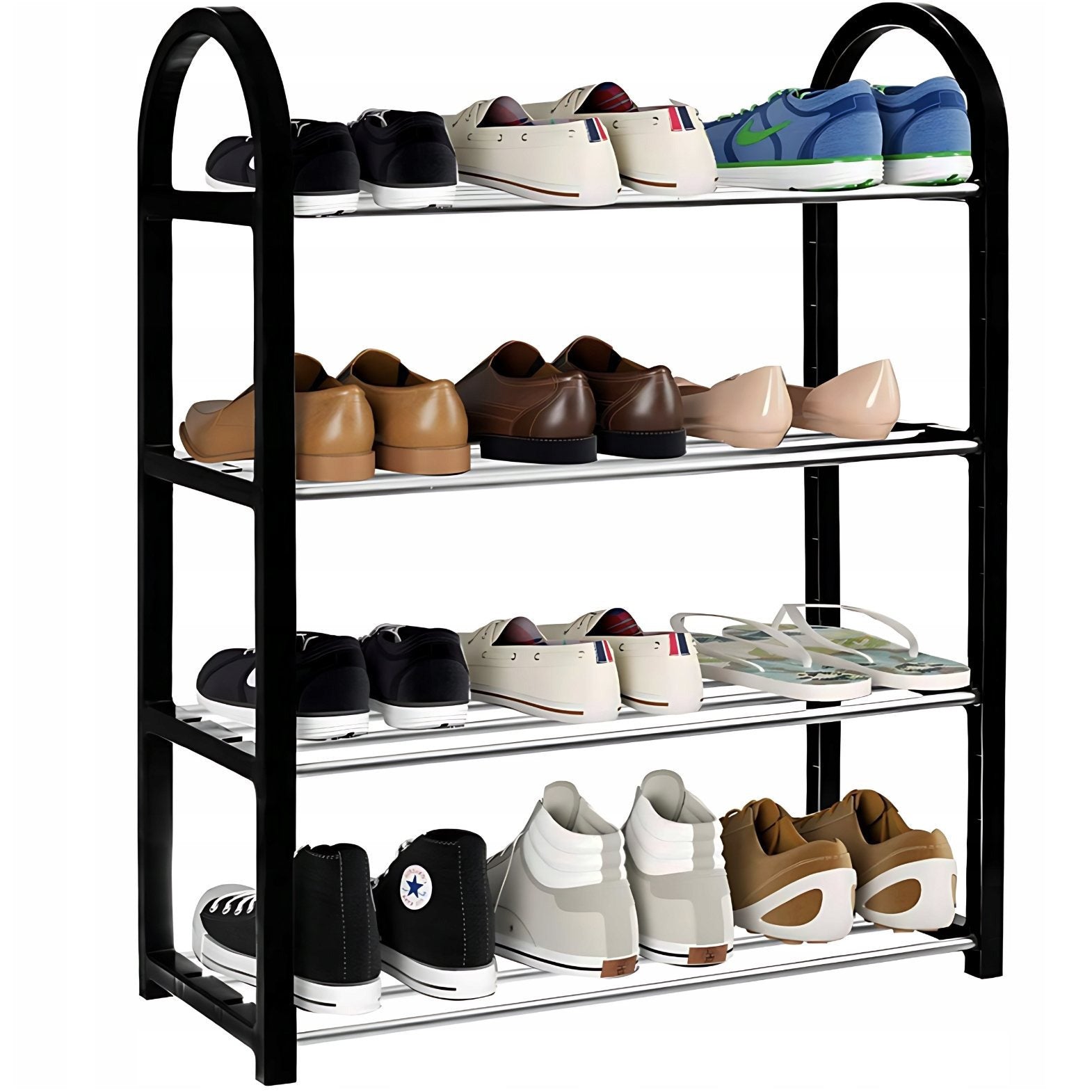 Schuhregal Regal, Metall für Schuhe Schuh-Organizer Ständer Metall Stahl und Alltag – Detailansicht 12