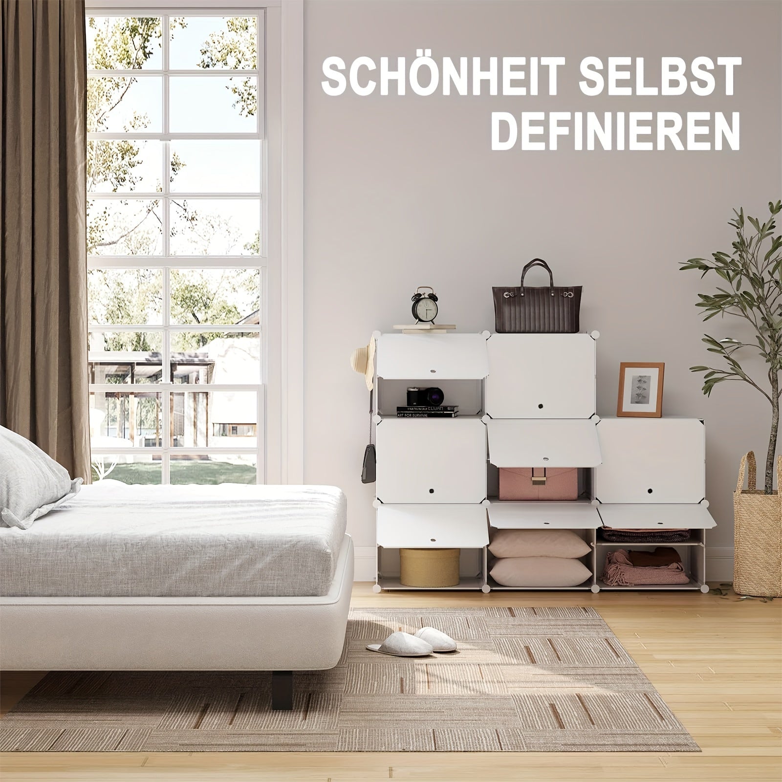 Schuhregal, Weiß für Bett – Detailansicht 4