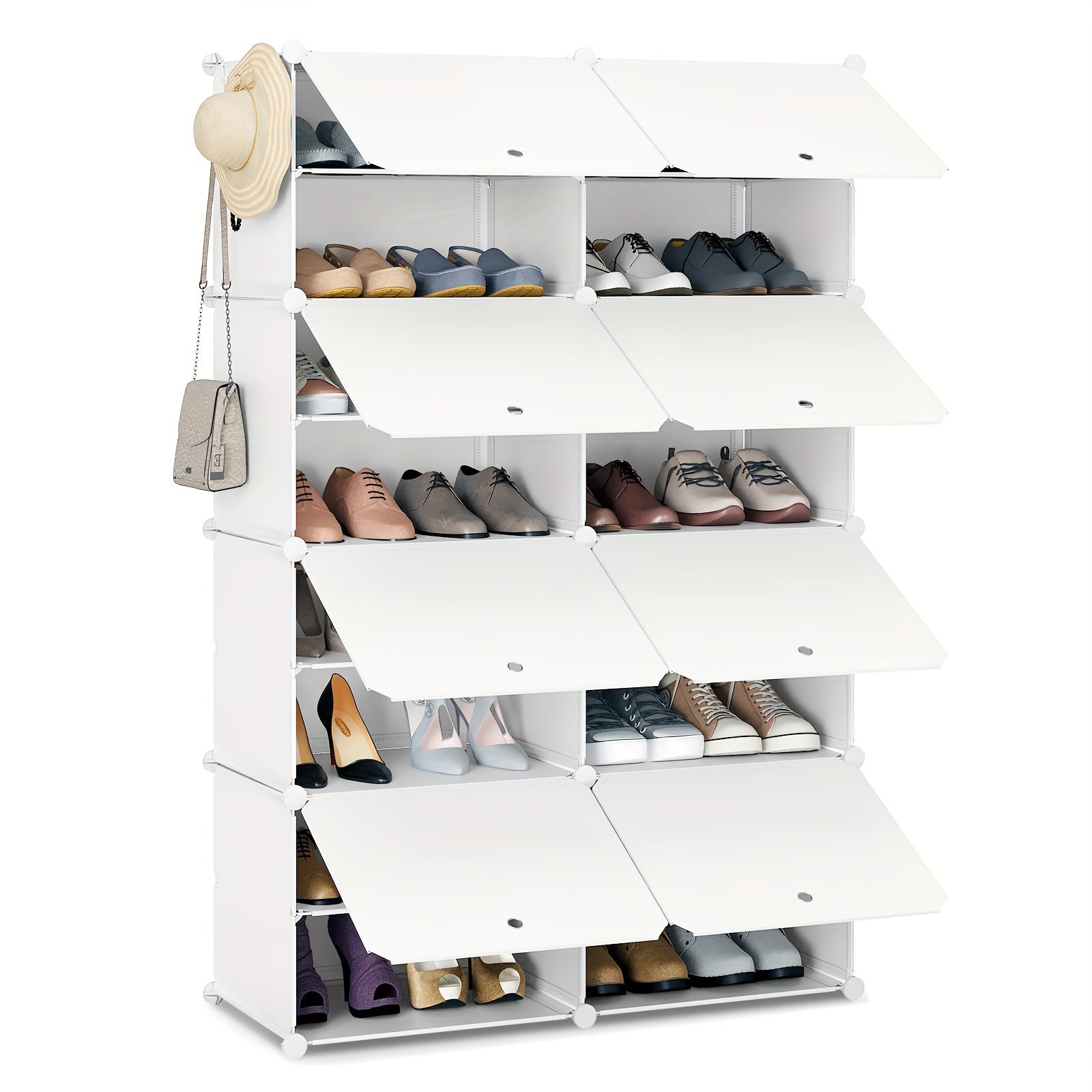 Schuhregal, Weiß für Bett – Detailansicht 5