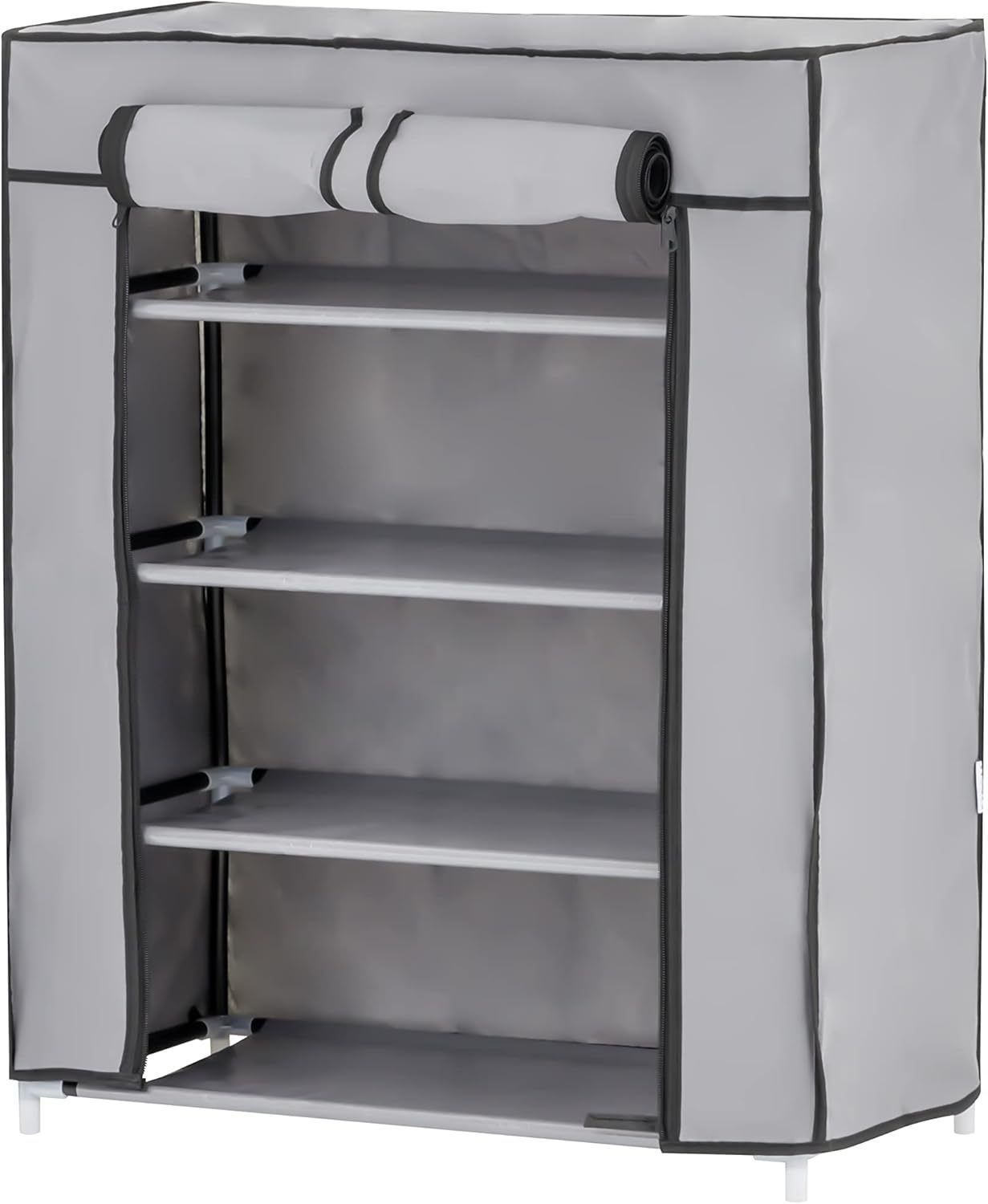 Schuhschrank, 4 Ablagen für Schlafzimmer und Bett – Detailansicht 8