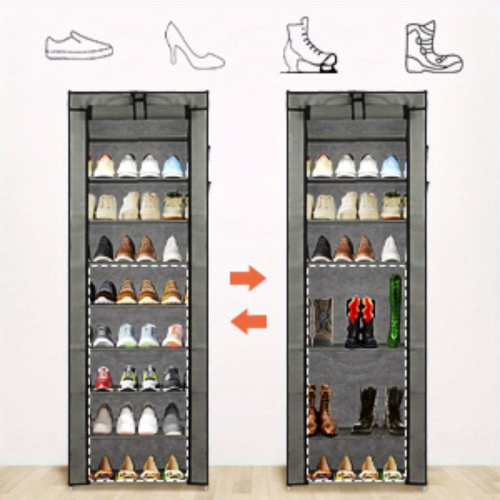 Schuhschrank, Grau für High Heels Sportschuhe und Alltag – Detailansicht 9