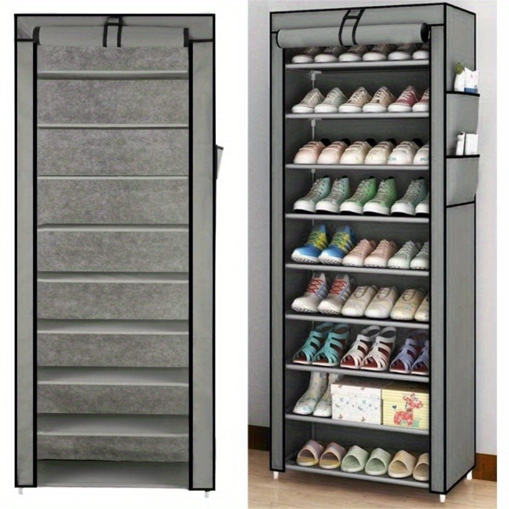 Schuhschrank, Schwarz für 27 Paar und Alltag – Detailansicht 8