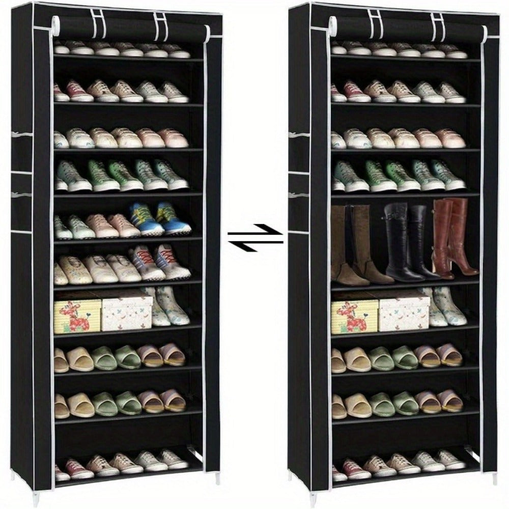 Schuhschrank, Schwarz für 27 Paar und Alltag – Detailansicht 9