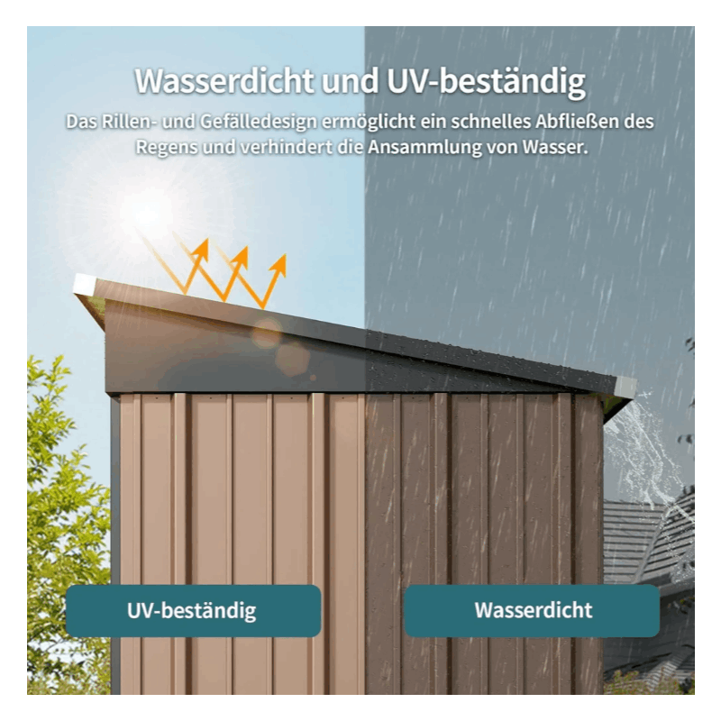 Schuppen, Metall für Garten und Terrasse – Detailansicht 10