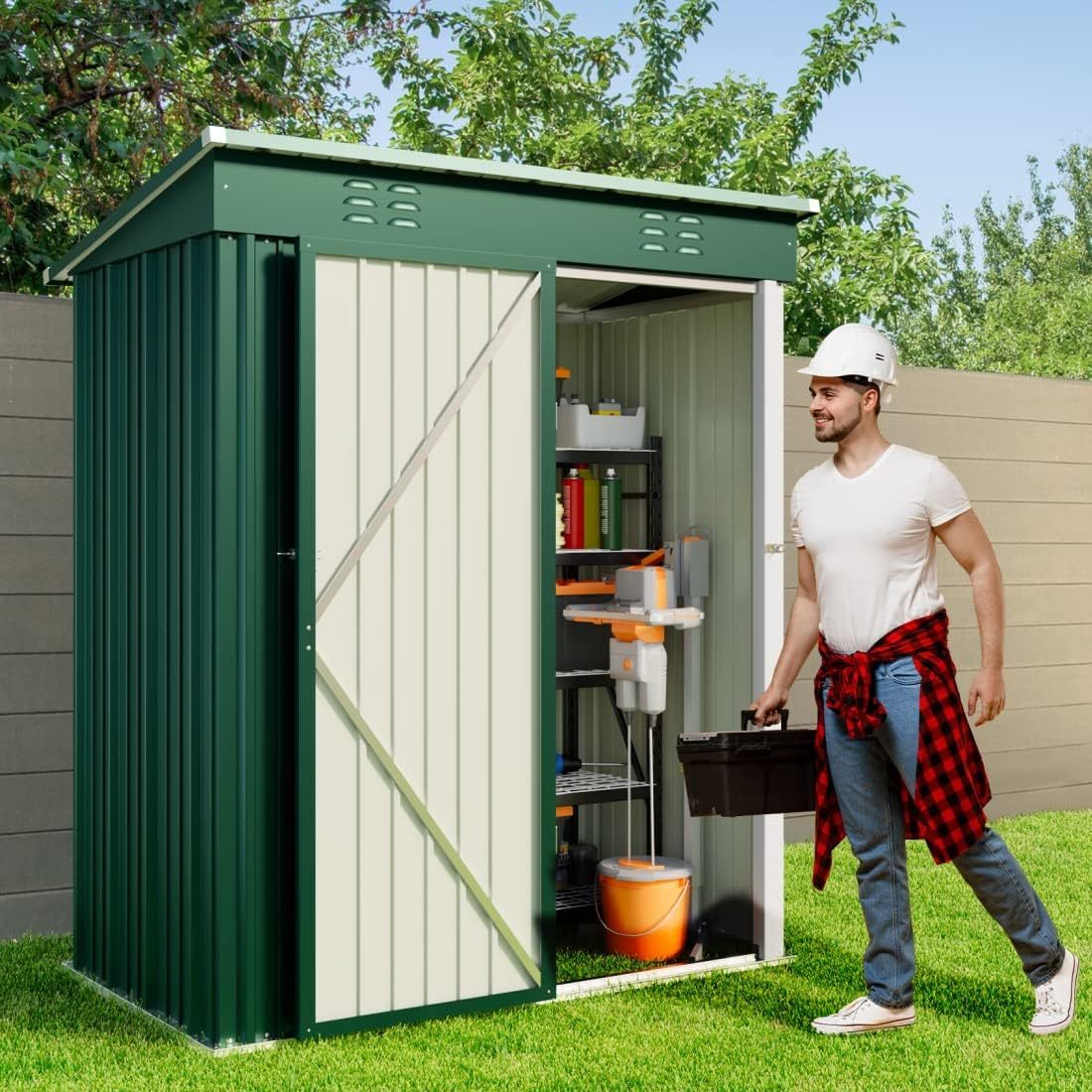 Schuppen, Metall für Garten und Terrasse – Detailansicht 24