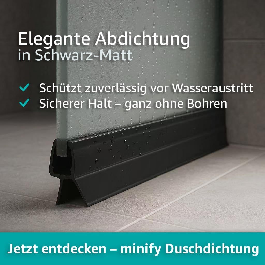Schwarze Duschdichtung, 8mm für Badezimmer und Haushalt – Detailansicht 9