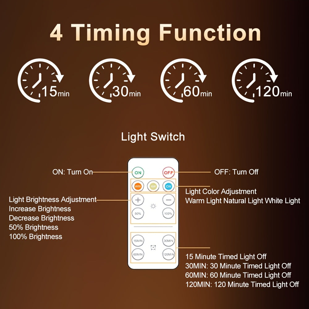 Schwarze LED Touch & Fernbedienung Wandlampe, LED-Beleuchtung für Badezimmer und Haushalt – Hauptansicht