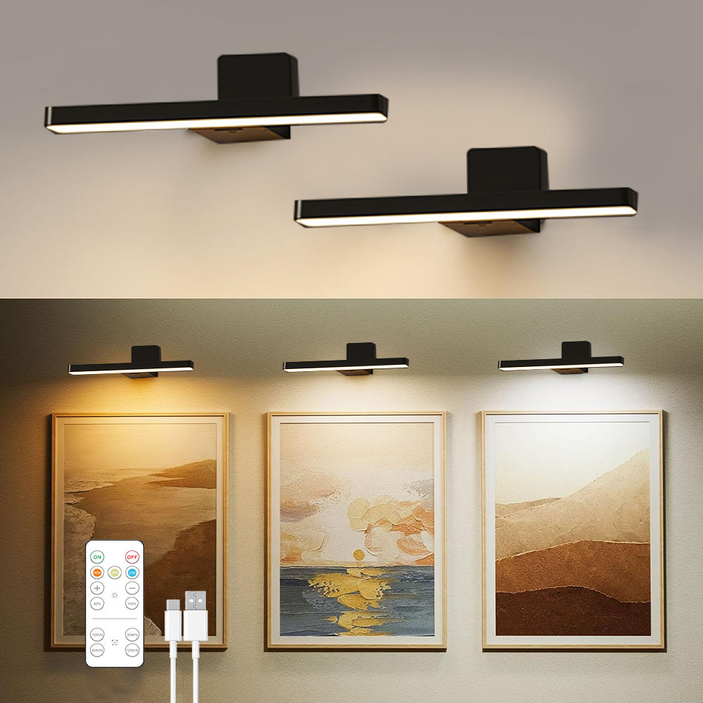 Schwarze LED Touch & Fernbedienung Wandlampe, LED-Beleuchtung für Badezimmer und Haushalt – Detailansicht 6