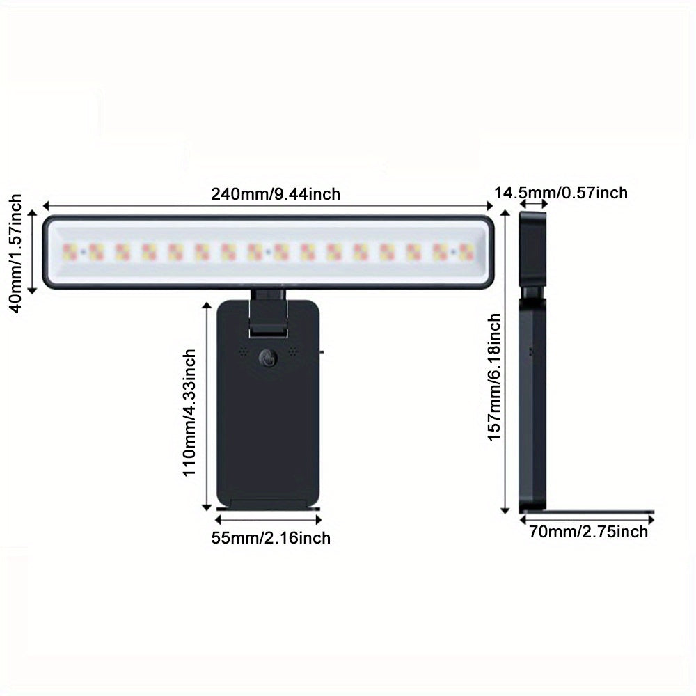 Schwarze LED Touch & Fernbedienung Wandlampe, LED-Beleuchtung für Badezimmer und Haushalt – Detailansicht 12