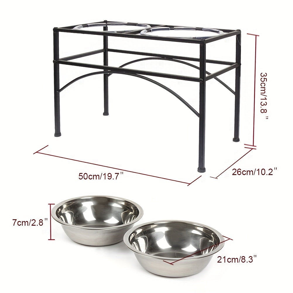 Schwarzer Futternapfständer, 44*32cm*8cm für Haustiere und Zuhause – Hauptansicht