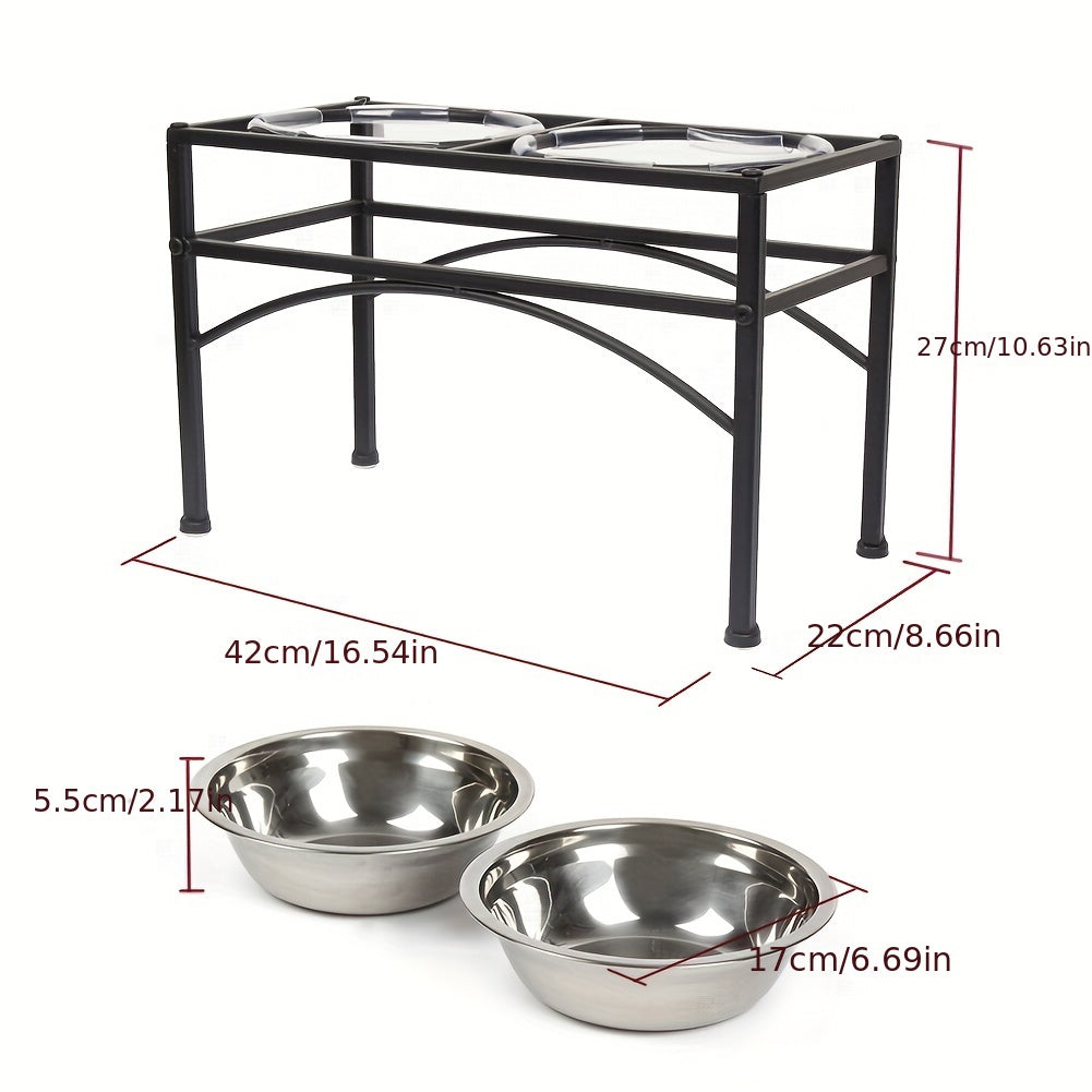 Schwarzer Futternapfständer, 44*32cm*8cm für Haustiere und Zuhause – Detailansicht 2