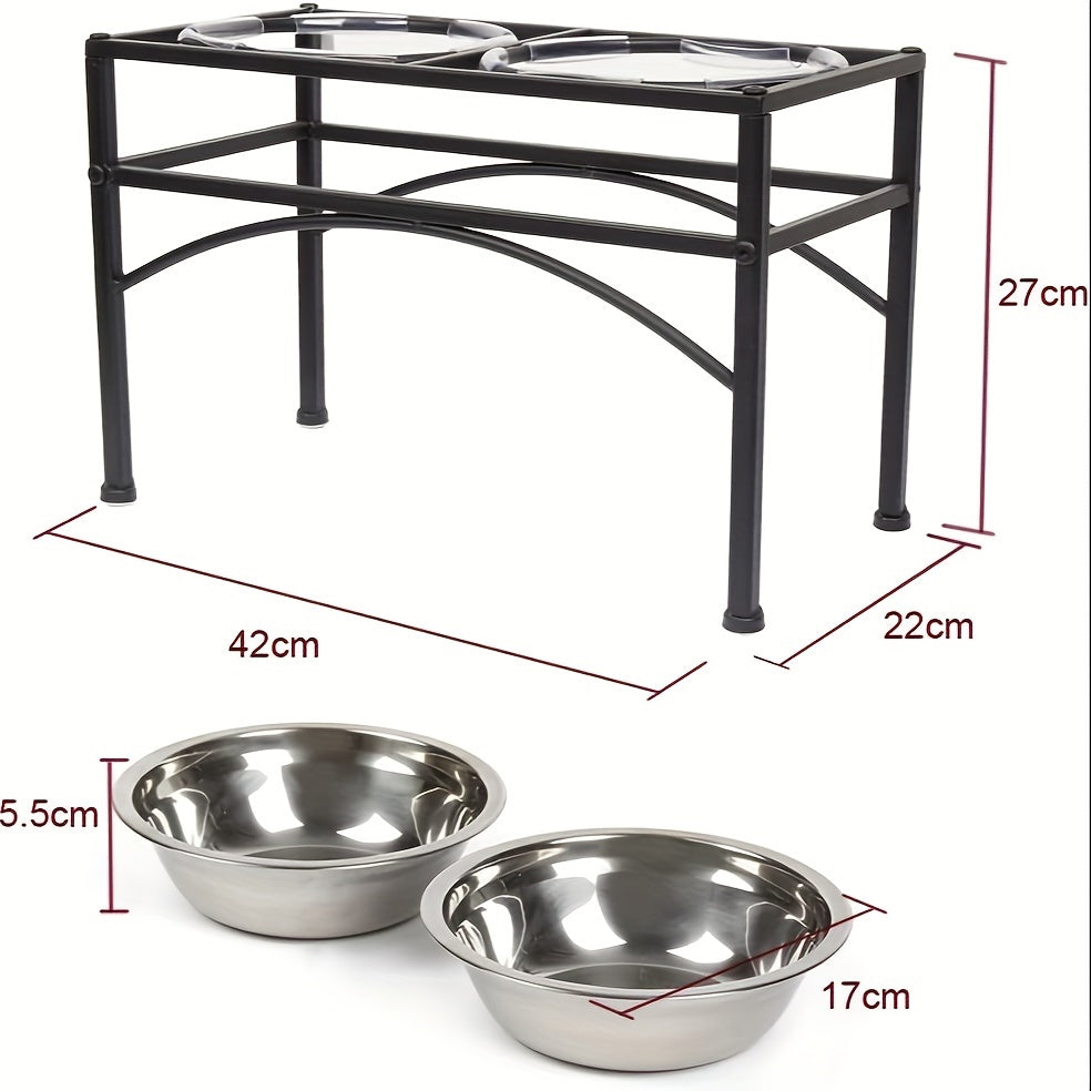Schwarzer Futternapfständer, M 42*22*27CM für Alltag und Zuhause – Detailansicht 2