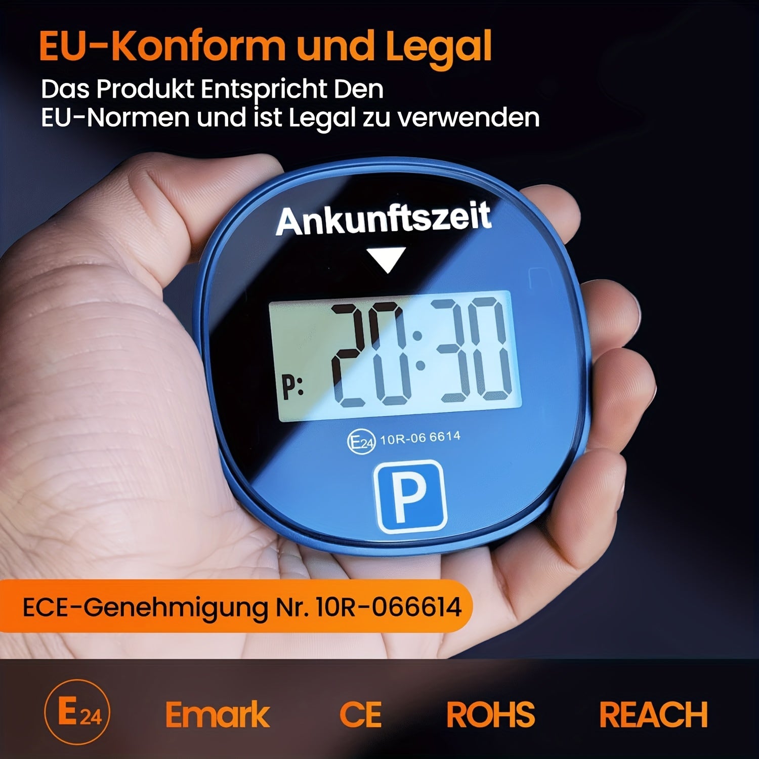 Schwarzer oder blauer quadratischer elektronischer, 1Stk für Fahrzeug und unterwegs – Detailansicht 4