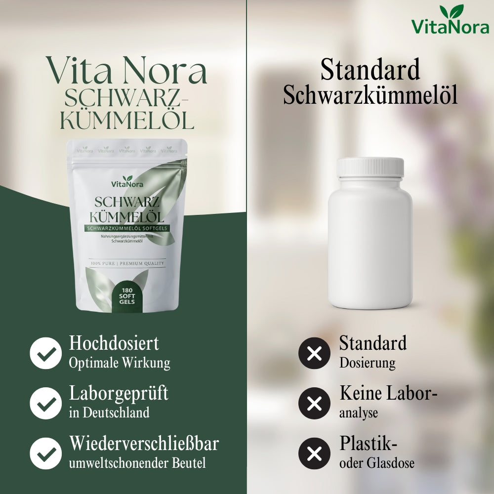 Schwarzkümmelöl Premium Kapseln, 180 vegane Softgels (6 Monate Vorrat) für Alltag und Zuhause – Detailansicht 4
