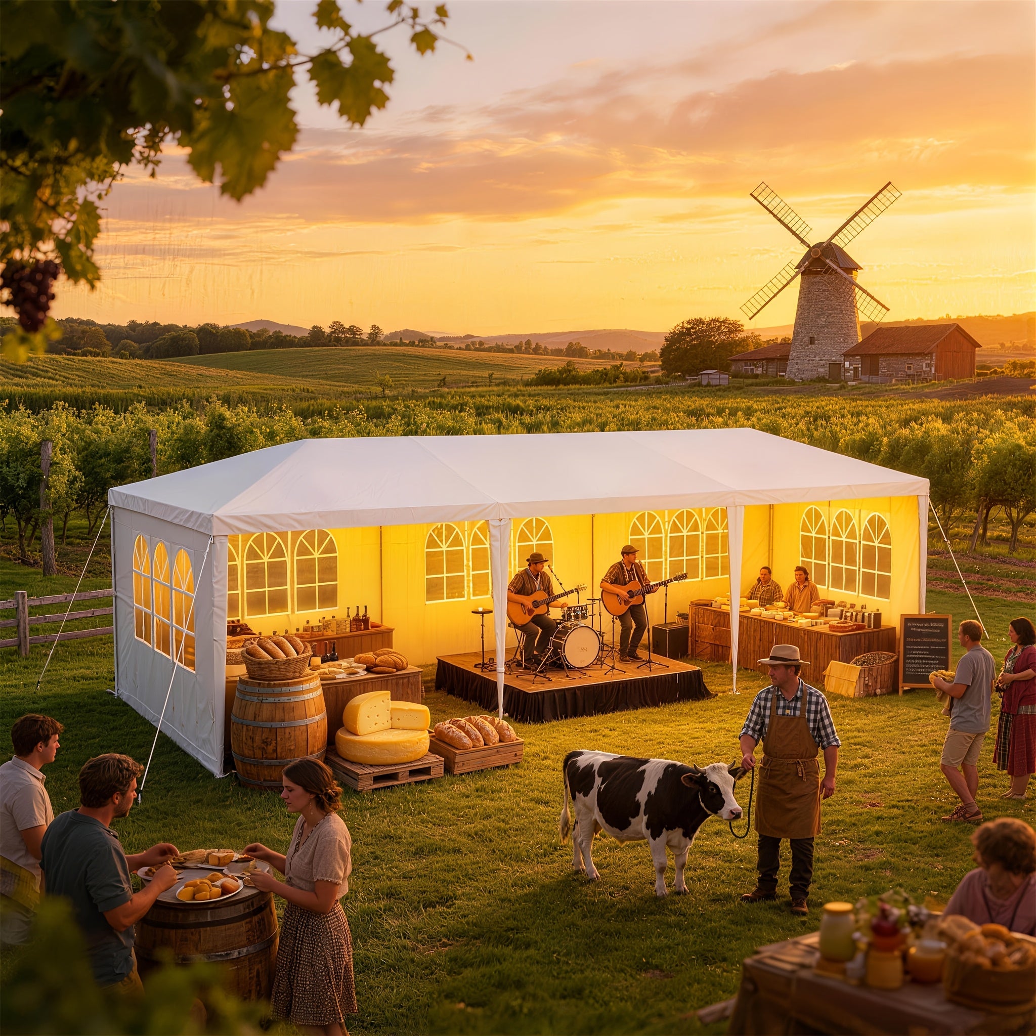 Seitenwände, 3 x 3 M für Garten und Terrasse – Hauptansicht