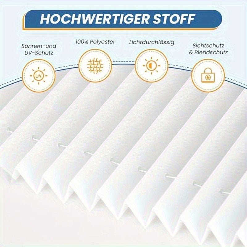 Sekey Snap Blinds ohne Bohren, Weiß für Bett und Schlafzimmer – Detailansicht 3