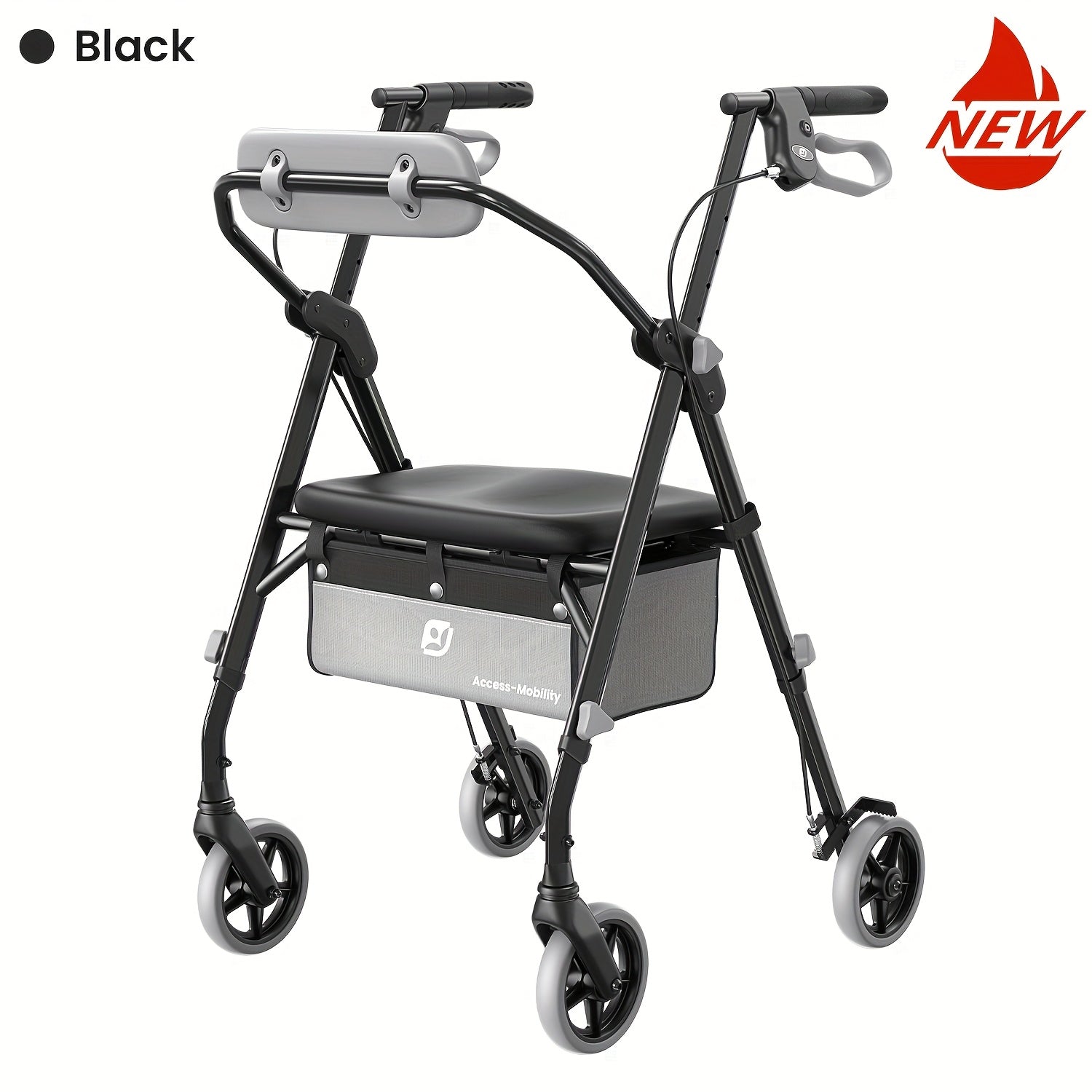 Senior Rollator Walker, Aluminium für Alltag und Zuhause – Detailansicht 9