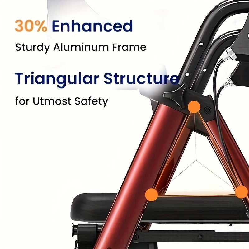 Senior Rollator Walker, Aluminium für Alltag und Zuhause – Detailansicht 10