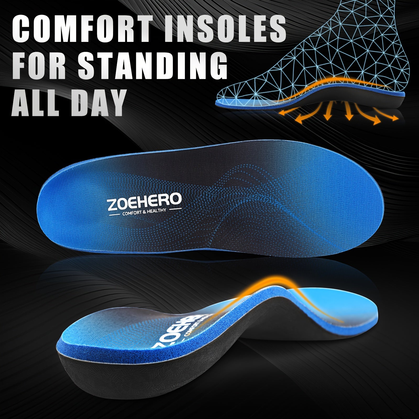 Senkfußeinlage, EU 35-36 (23cm) für Männer und Frauen – Detailansicht 14