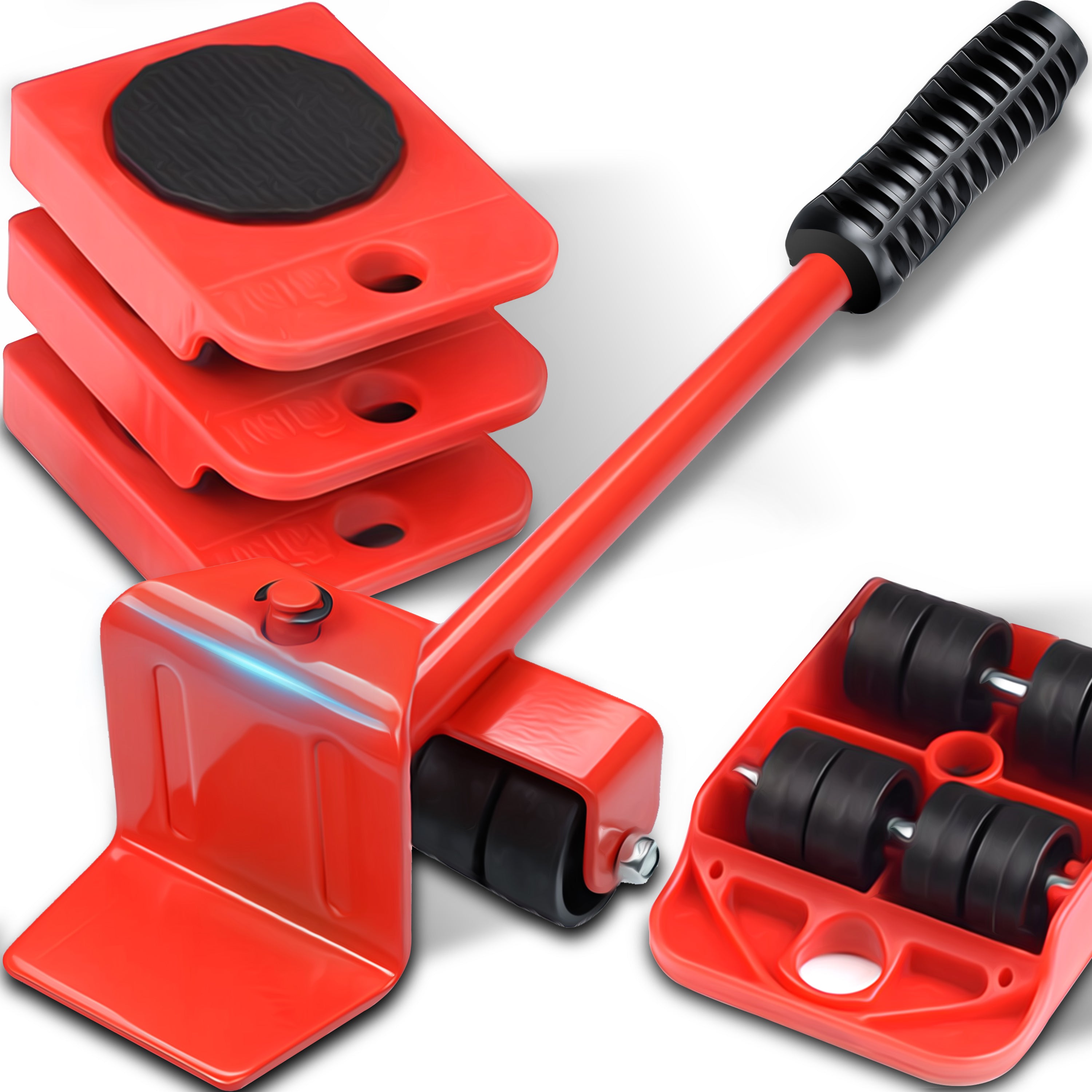 Set von Rollern, 150 kg für Transport Retoo Handytools und Möbel – Detailansicht 10