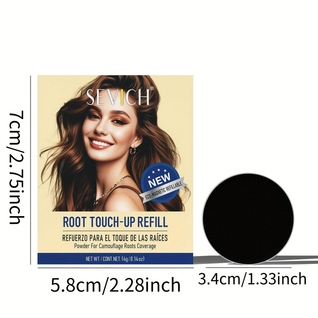 sevich Haaransatz-Puder-Set (Haarschatten-Puder, Normalpackung 4g + Nachfüllpackung 4g für Zuhause – Detailansicht 8