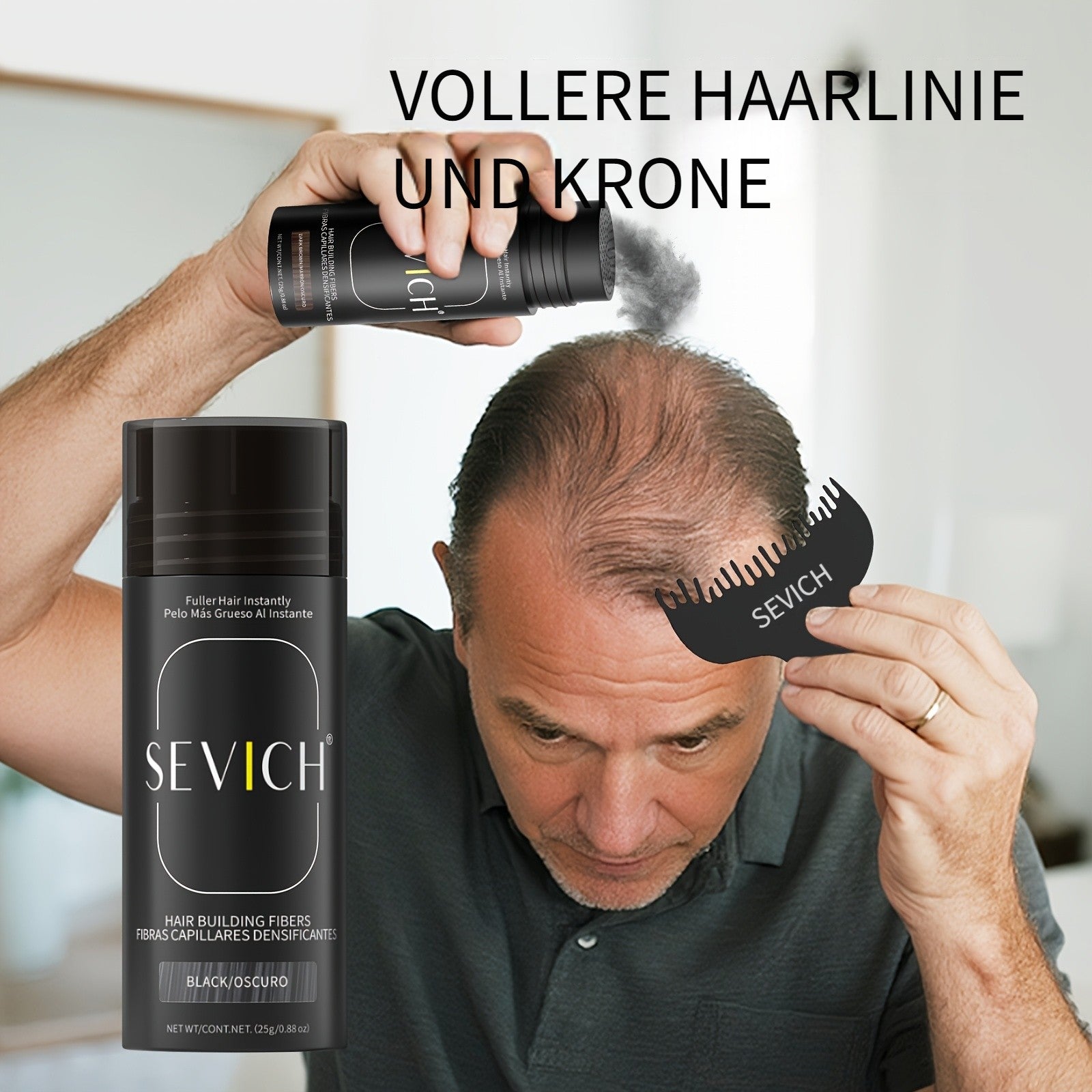 Sevich Haarverdichtungsfasern, 25g für Männer und Frauen – Detailansicht 7