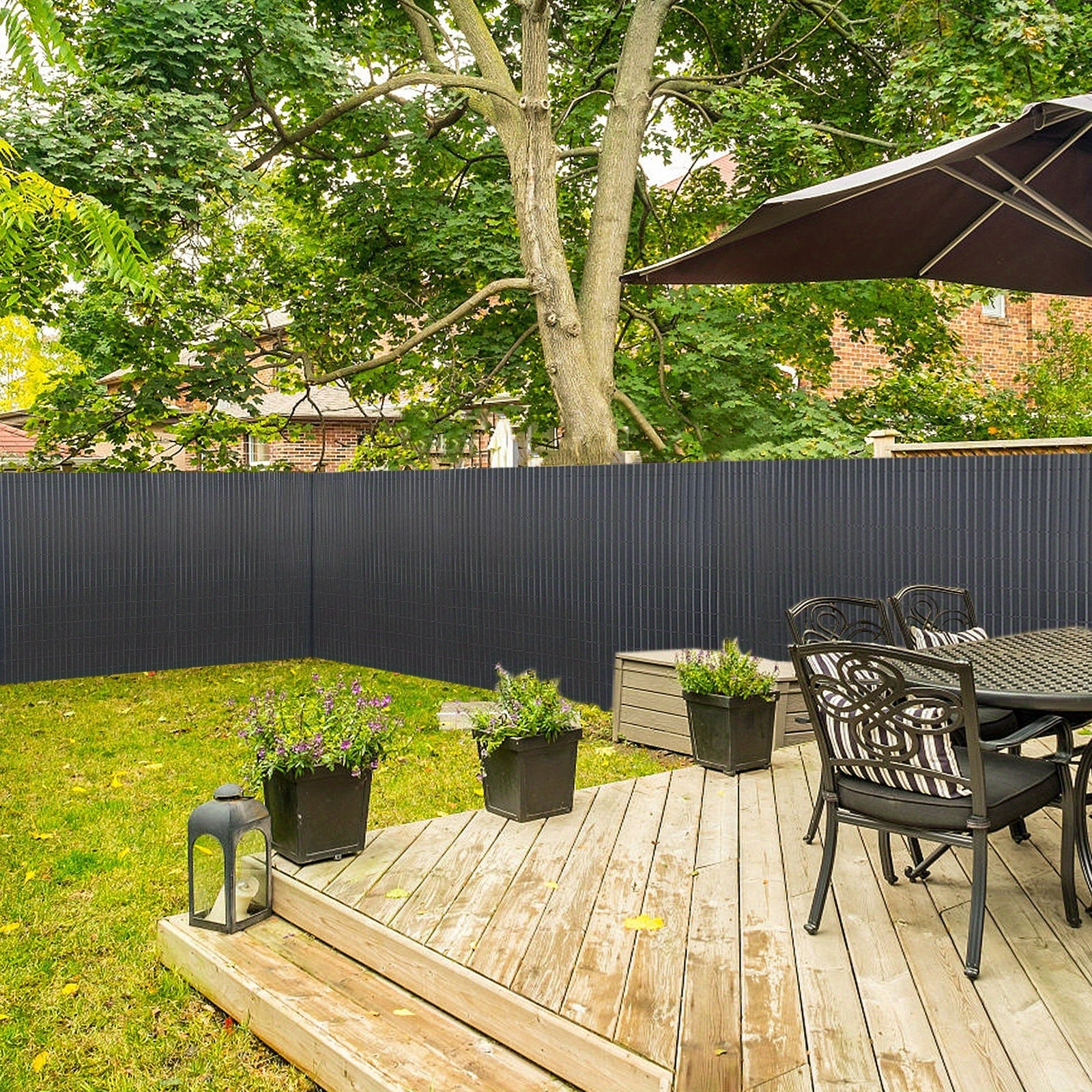 Sichtschutz, Anthrazit für Balkon und Garten – Detailansicht 6