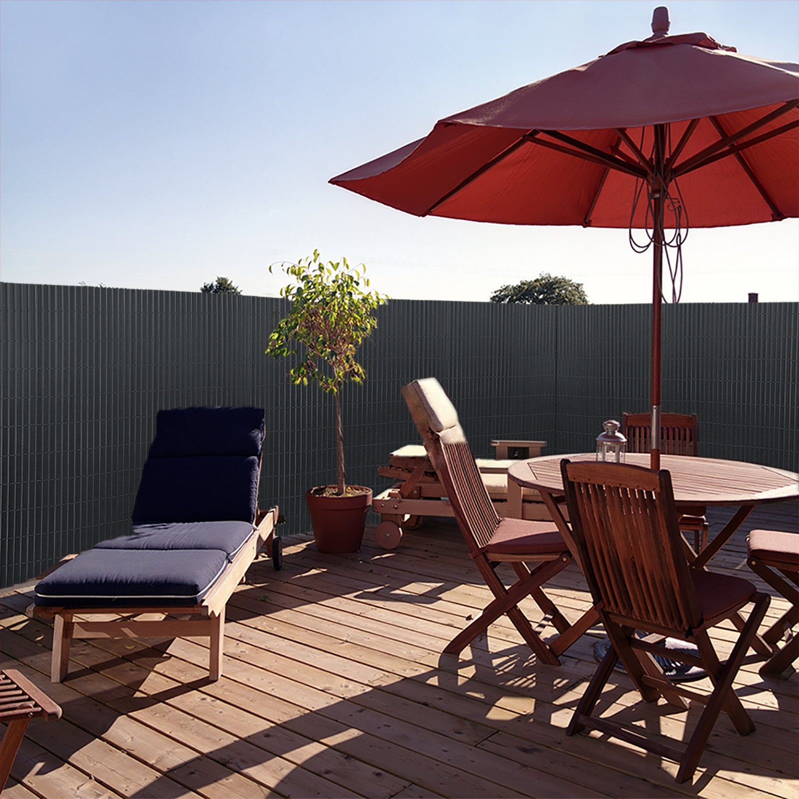 Sichtschutz, Anthrazit für Balkon und Garten – Detailansicht 22
