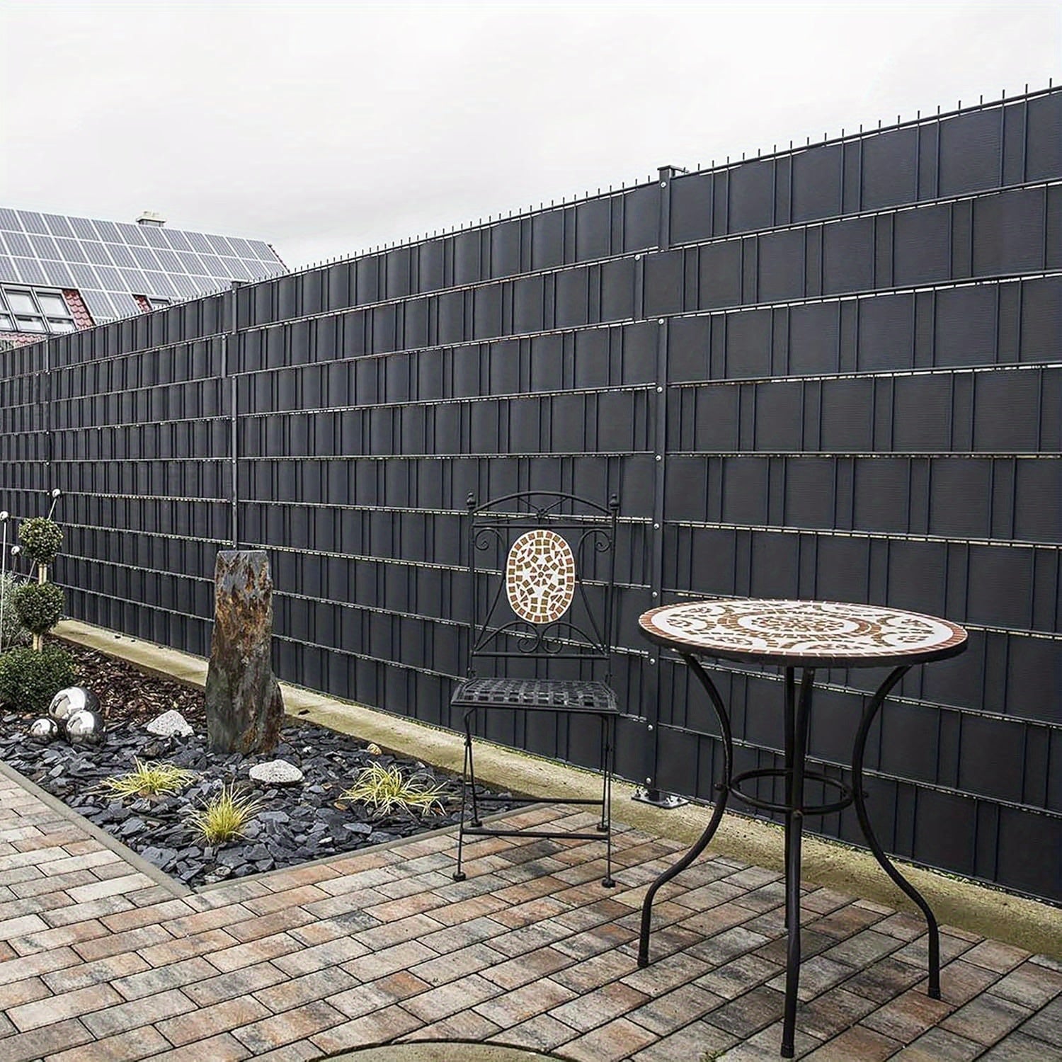 Sichtschutz, Anthrazit für Garten und Balkon – Hauptansicht