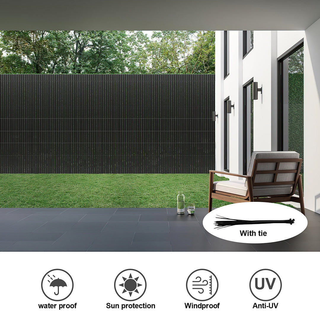 Sichtschutz, Bambus Farbe für Balkon und Garten – Detailansicht 2