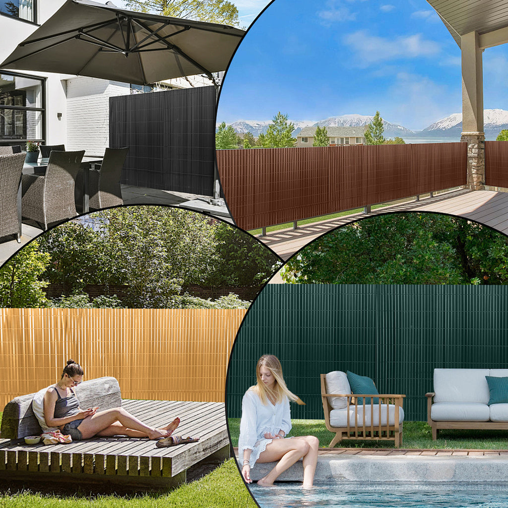 Sichtschutz, Braun für Balkon und Terrasse – Detailansicht 13