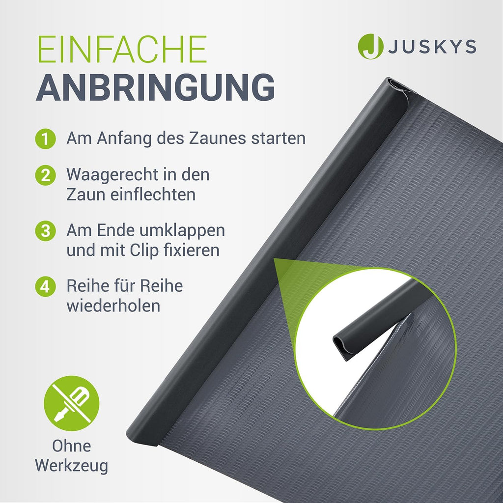Sichtschutz, Grau für Balkon – Detailansicht 3