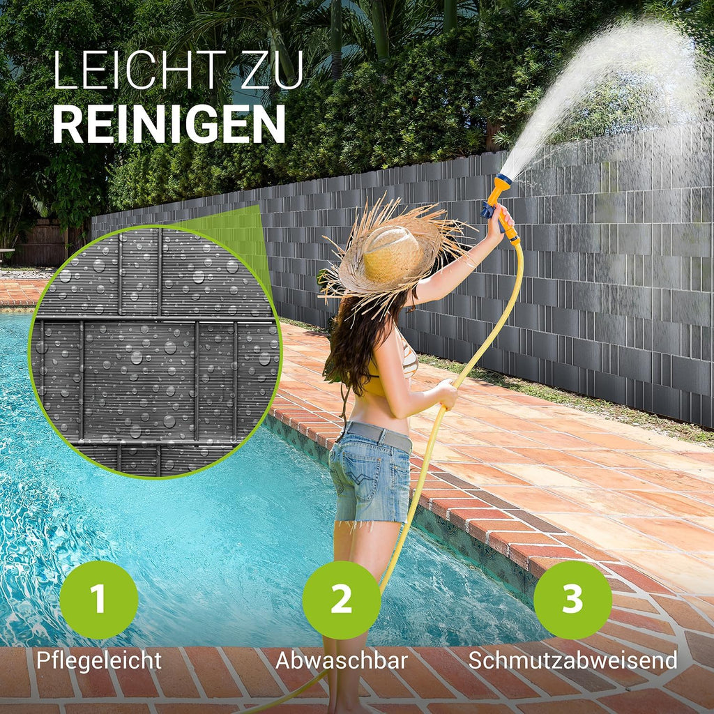 Sichtschutz, Grau für Balkon – Detailansicht 6