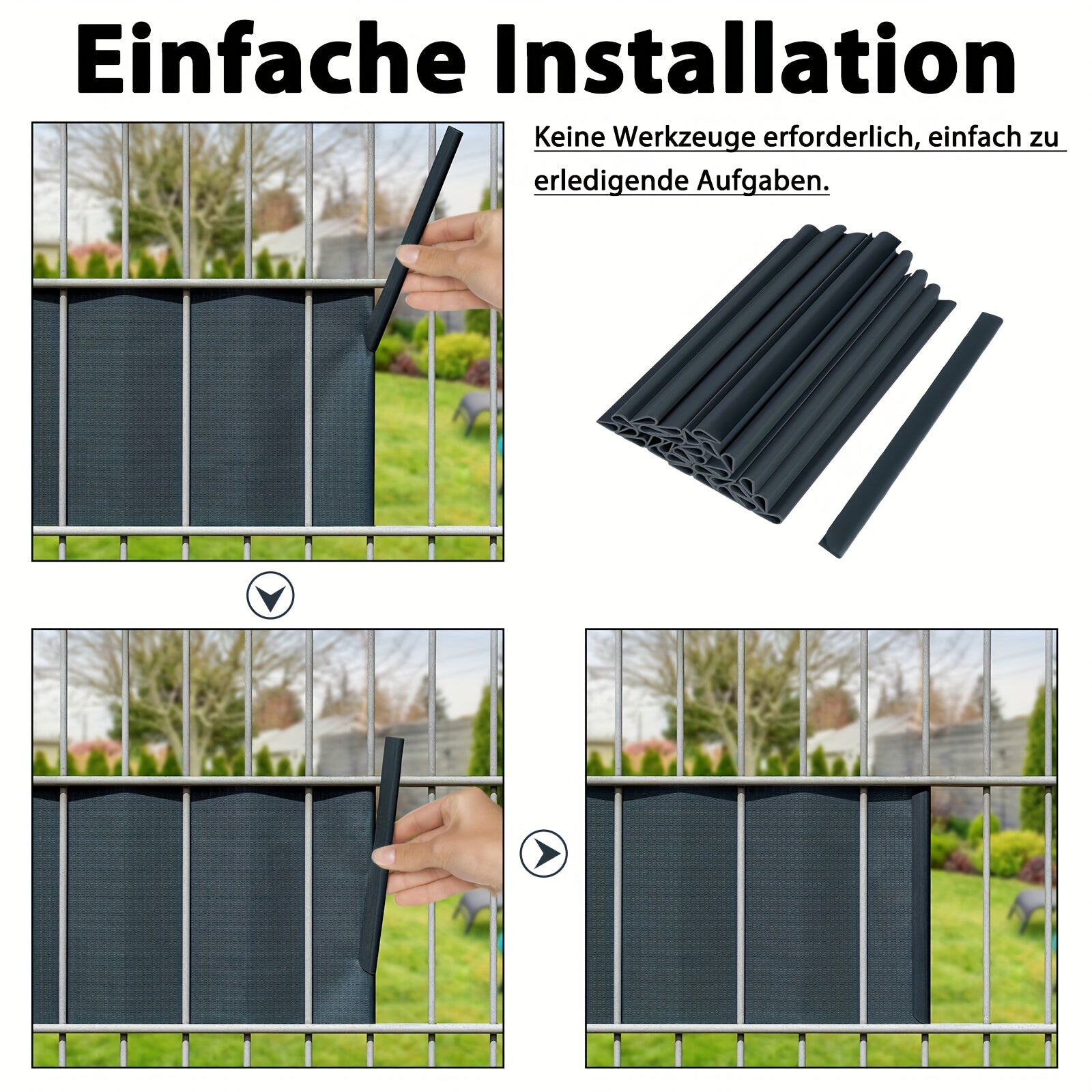 Sichtschutz, Hellgrau für Garten – Detailansicht 13