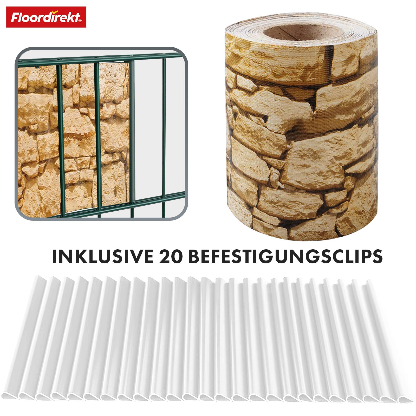 Sichtschutz, Kiesoptik für Balkon und Garten – Detailansicht 3
