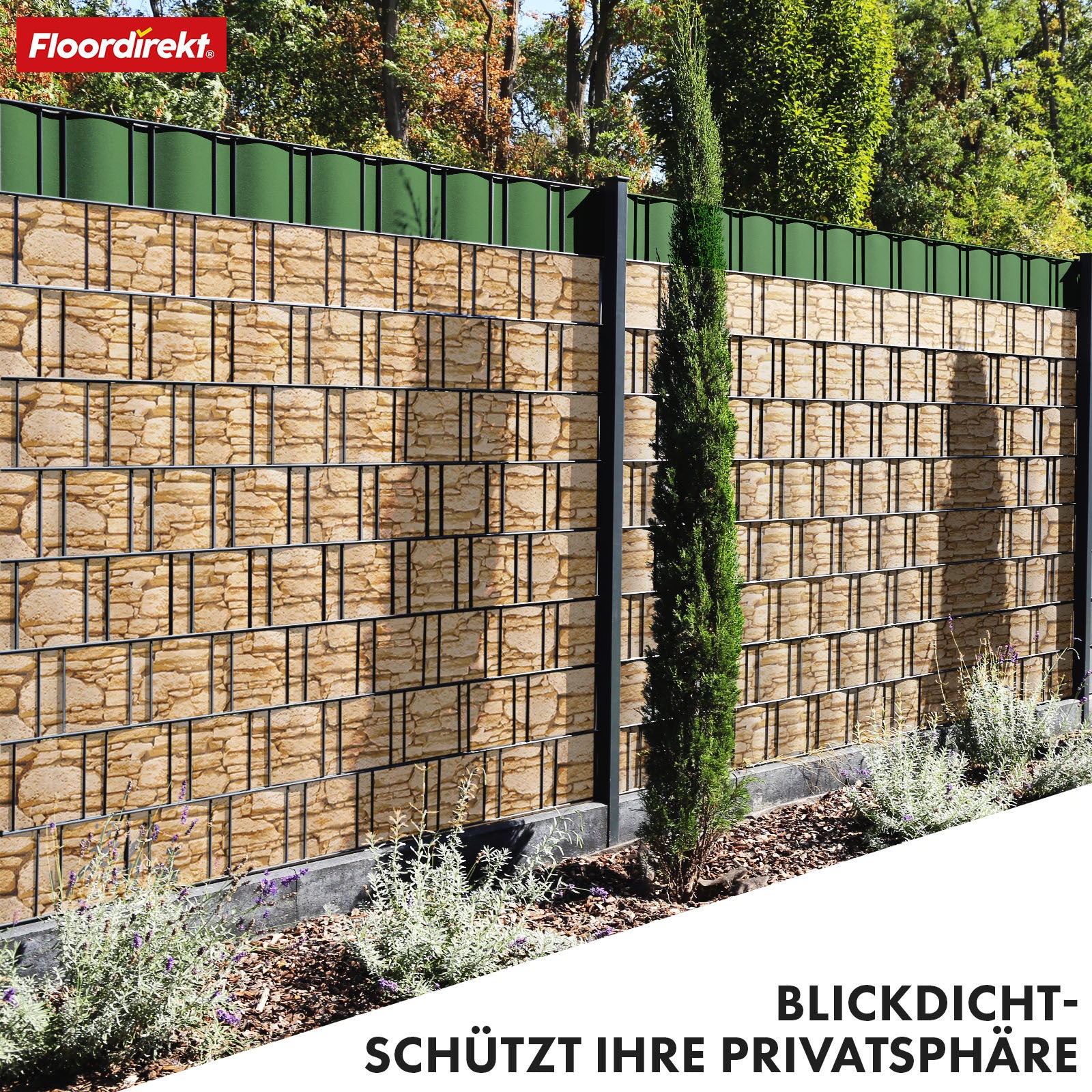 Sichtschutz, Kiesoptik für Balkon und Garten – Detailansicht 6
