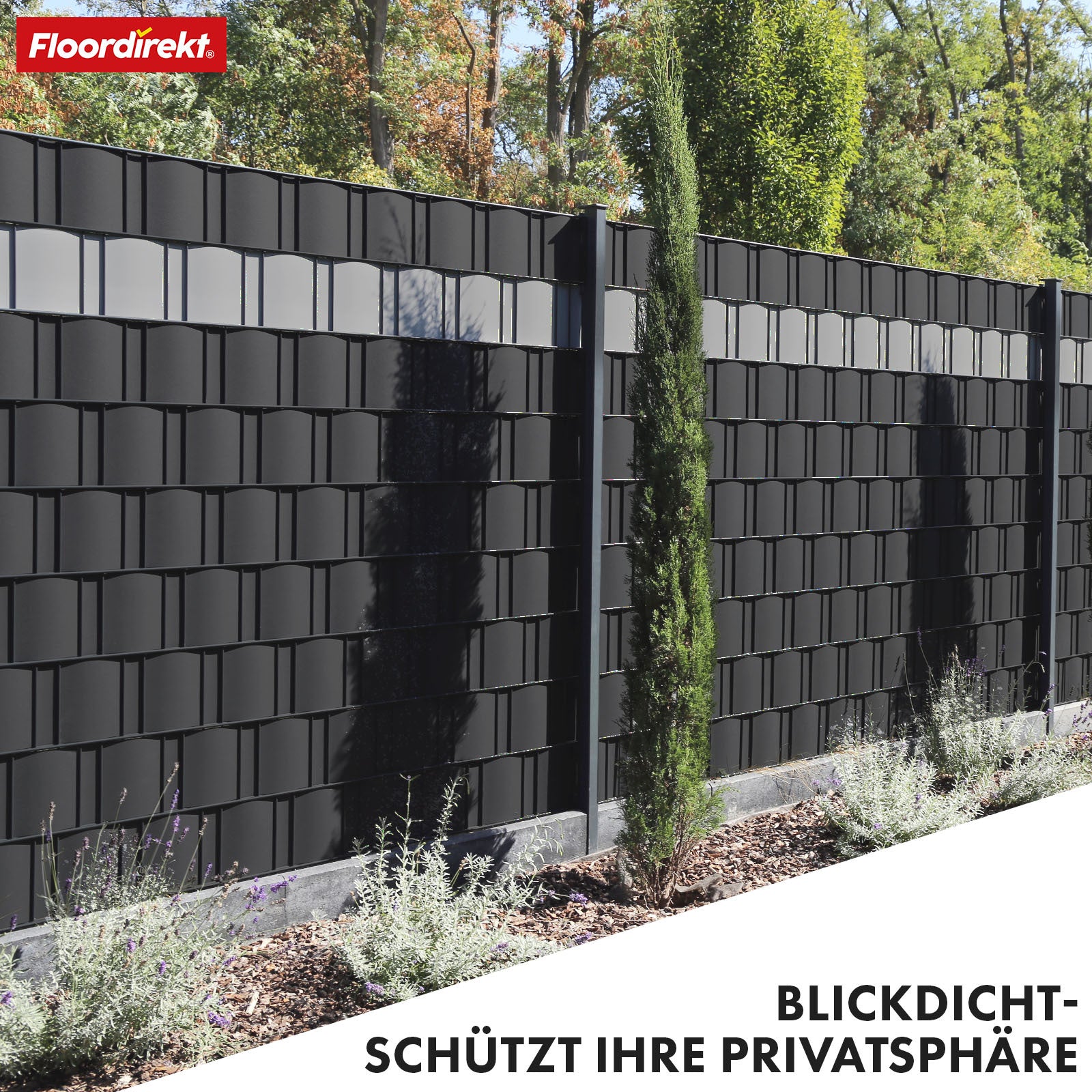 Sichtschutz, Kiesoptik für Balkon und Garten – Detailansicht 20