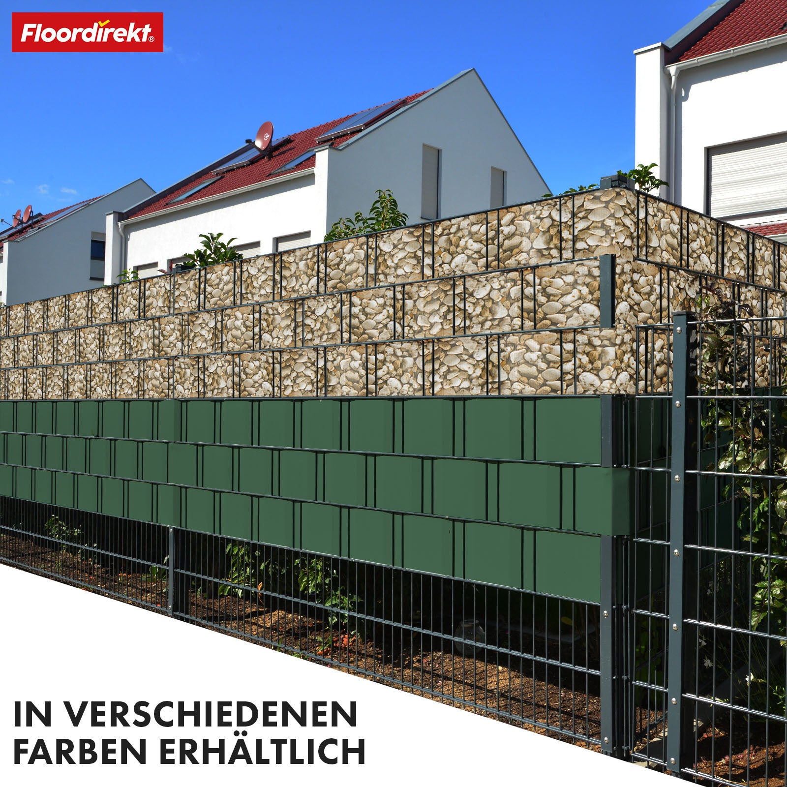 Sichtschutz, Kiesoptik für Balkon und Garten – Detailansicht 35